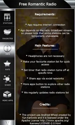 Free Romantic Radio android App screenshot 0